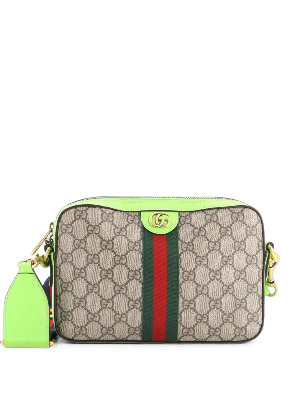 Gucci Pre-Owned Ophidia Zip Wristlet Shoulder Bag GG Coated Canvas Small crossbody bag - Marrone
