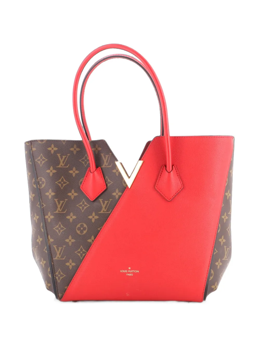 Louis Vuitton Pre-Owned Kimono Handbag Monogram Canvas and Leather MM tote bag - Red