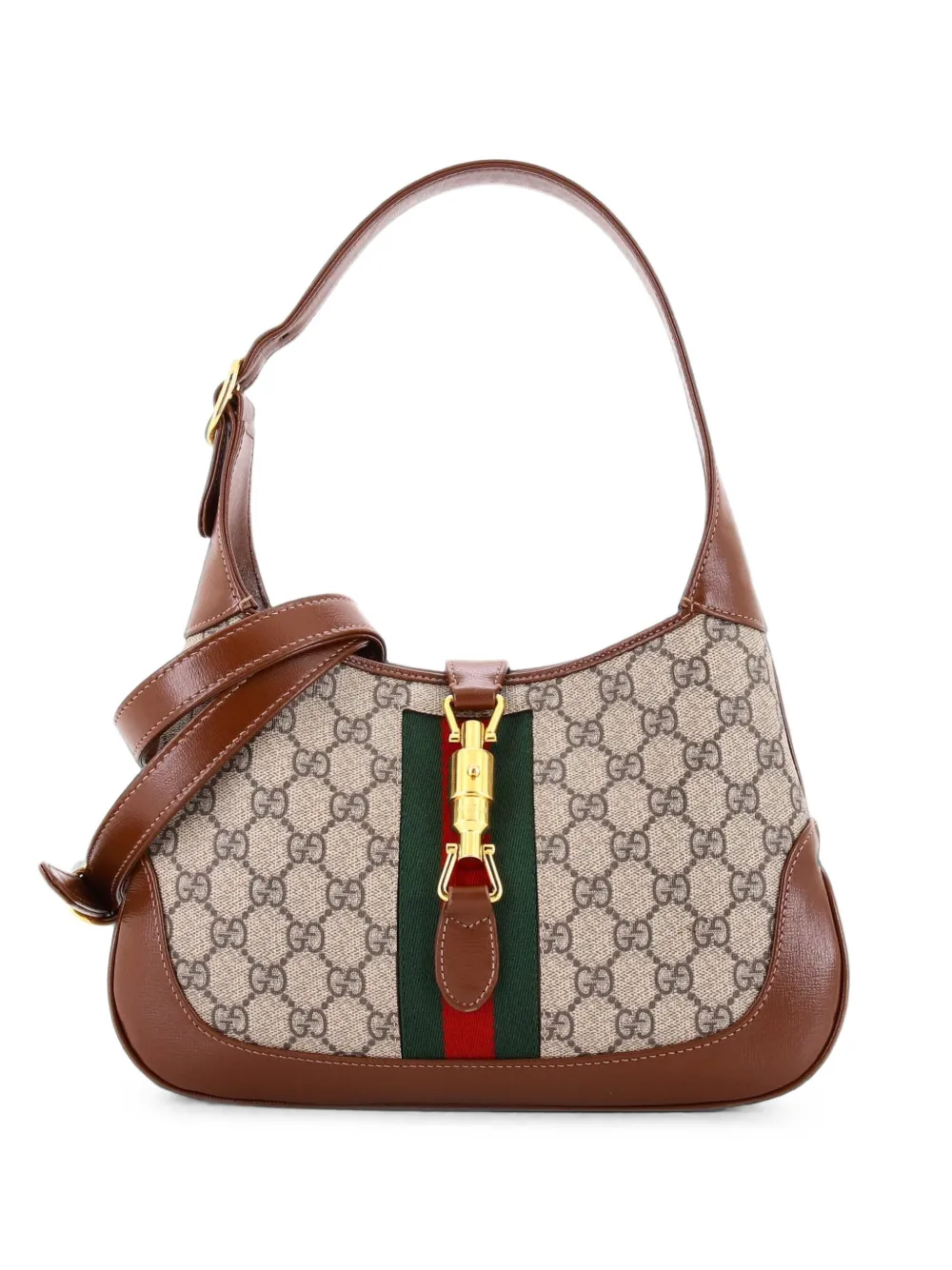 Gucci Pre-Owned Jackie 1961 GG Coated Canvas Small hobo bag - Marrone