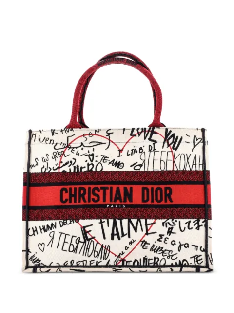 Christian Dior Pre-Owned Book Printed Canvas Medium tote bag