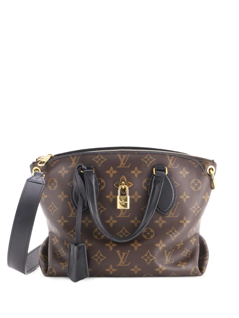 Louis Vuitton Pre-Owned cabas Flower Zipped en toile monogrammée PM - Marron