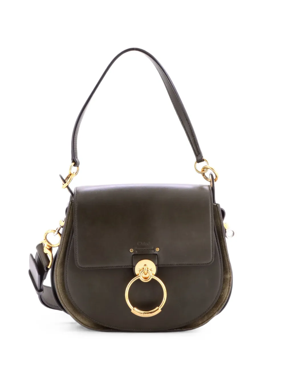 Chloé Pre-Owned Tess Bag Leather Large crossbody bag - Verde