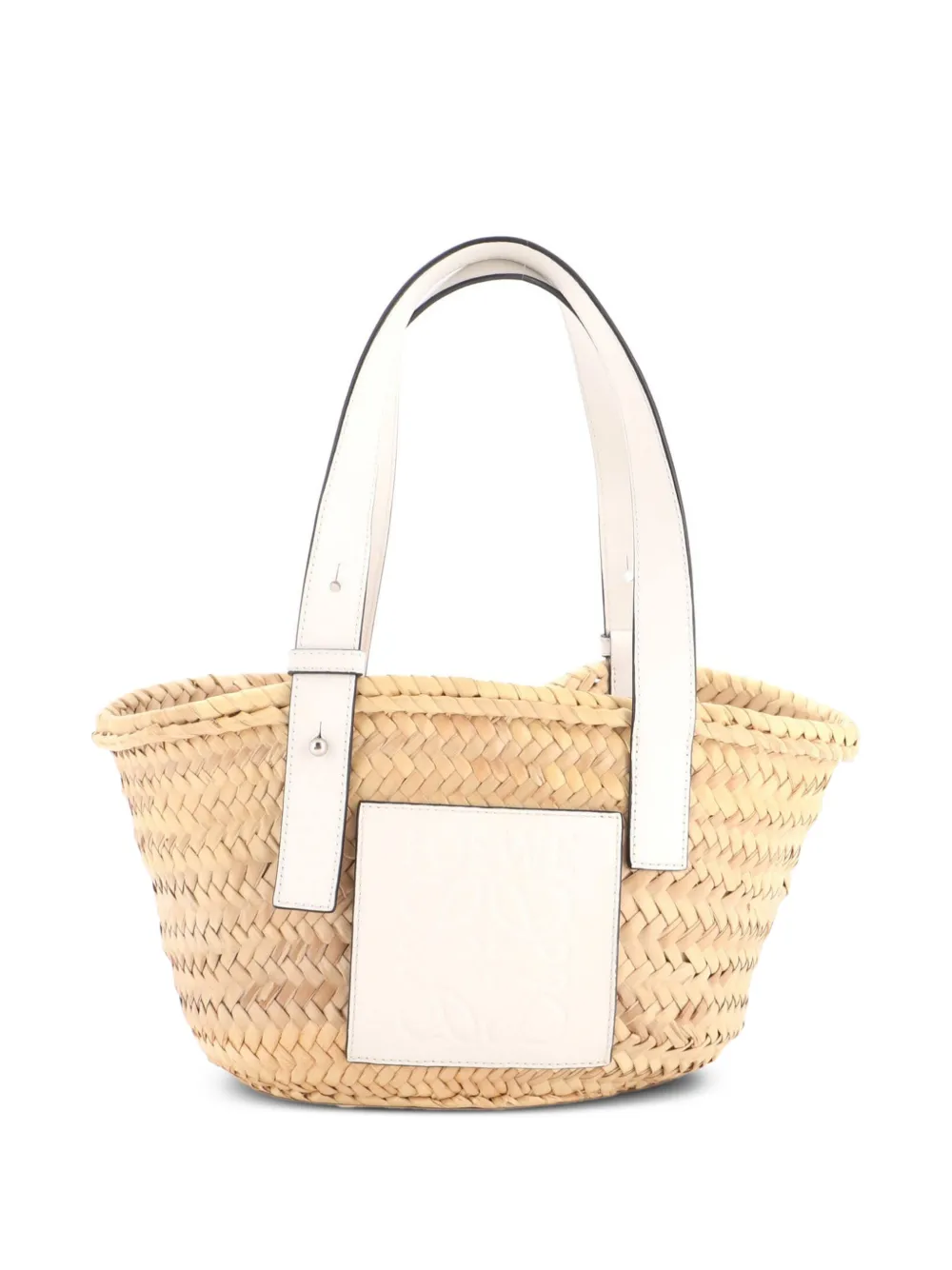 Loewe Pre-Owned Kleine Tote Bag aus Raffiabast - Weiß