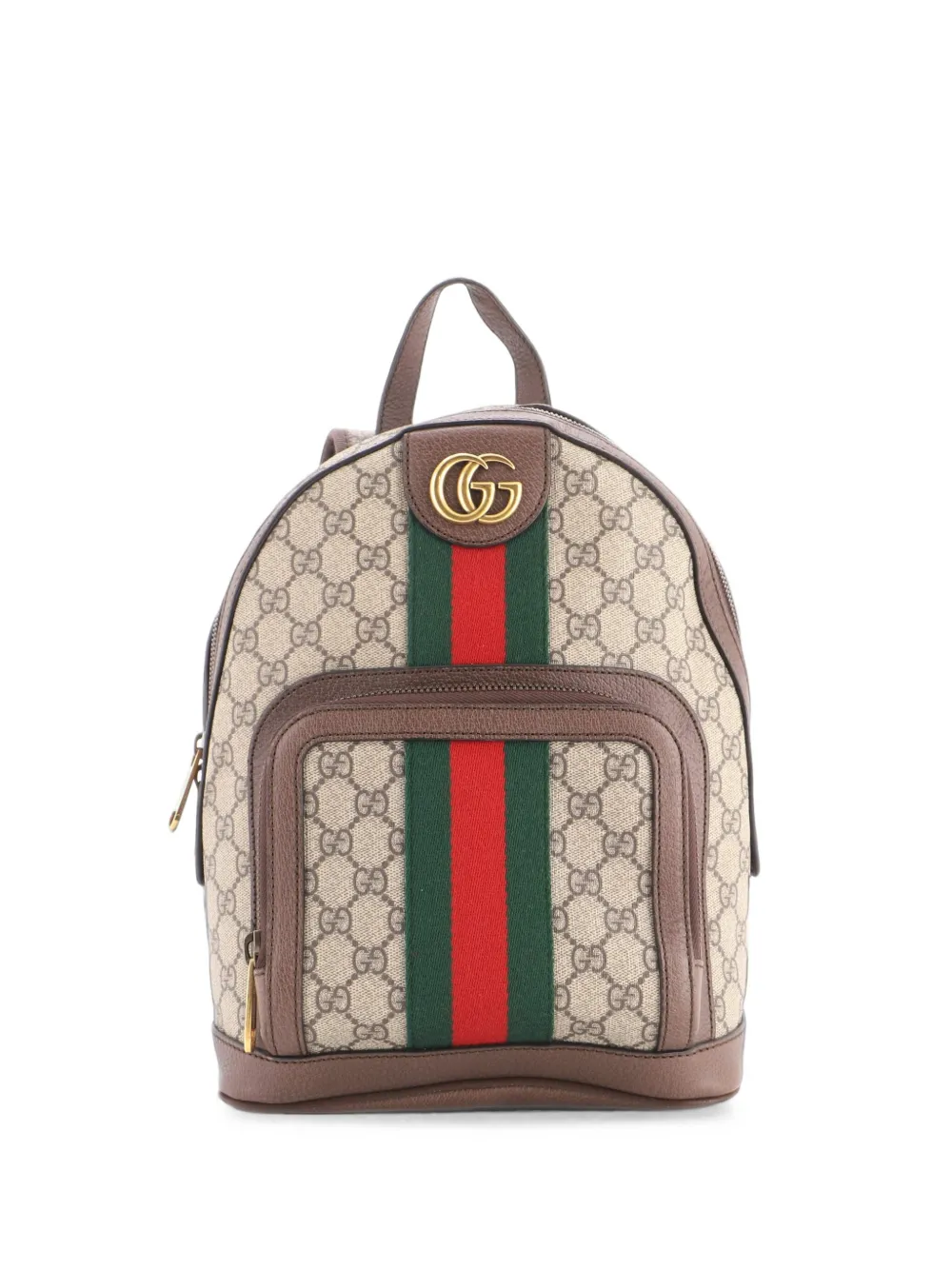 Gucci Pre-Owned Zaino Ophidia piccolo in tela cerata GG e pelle - Marrone