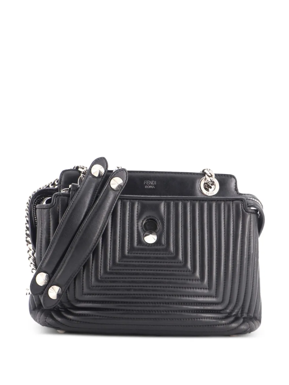 Fendi Pre-Owned petit sac porté épaule DotCom Click Quilted en cuir - Noir Fendi Pre-Owned petit sac porté épaule DotCom Click Quilted en cuir - Noir