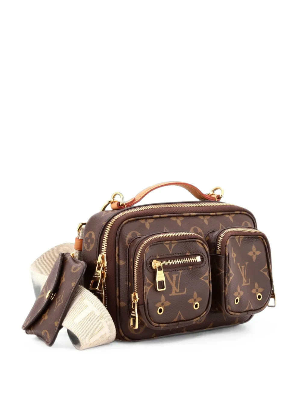 Louis Vuitton Pre-Owned Borsa a tracolla Utility in tela con monogramma - Marrone