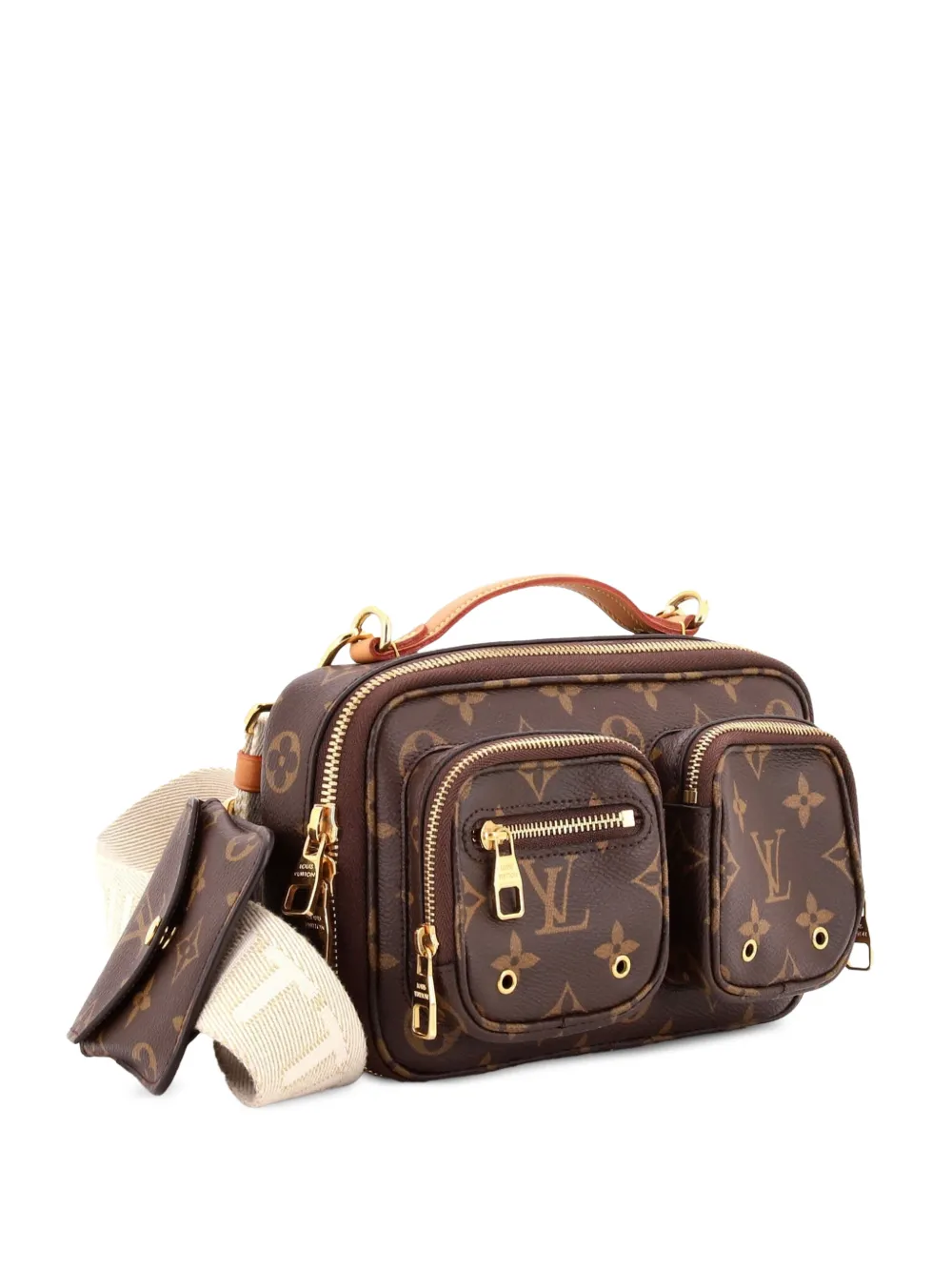 Louis Vuitton Pre-Owned Borsa a tracolla Utility in tela con monogramma - Marrone