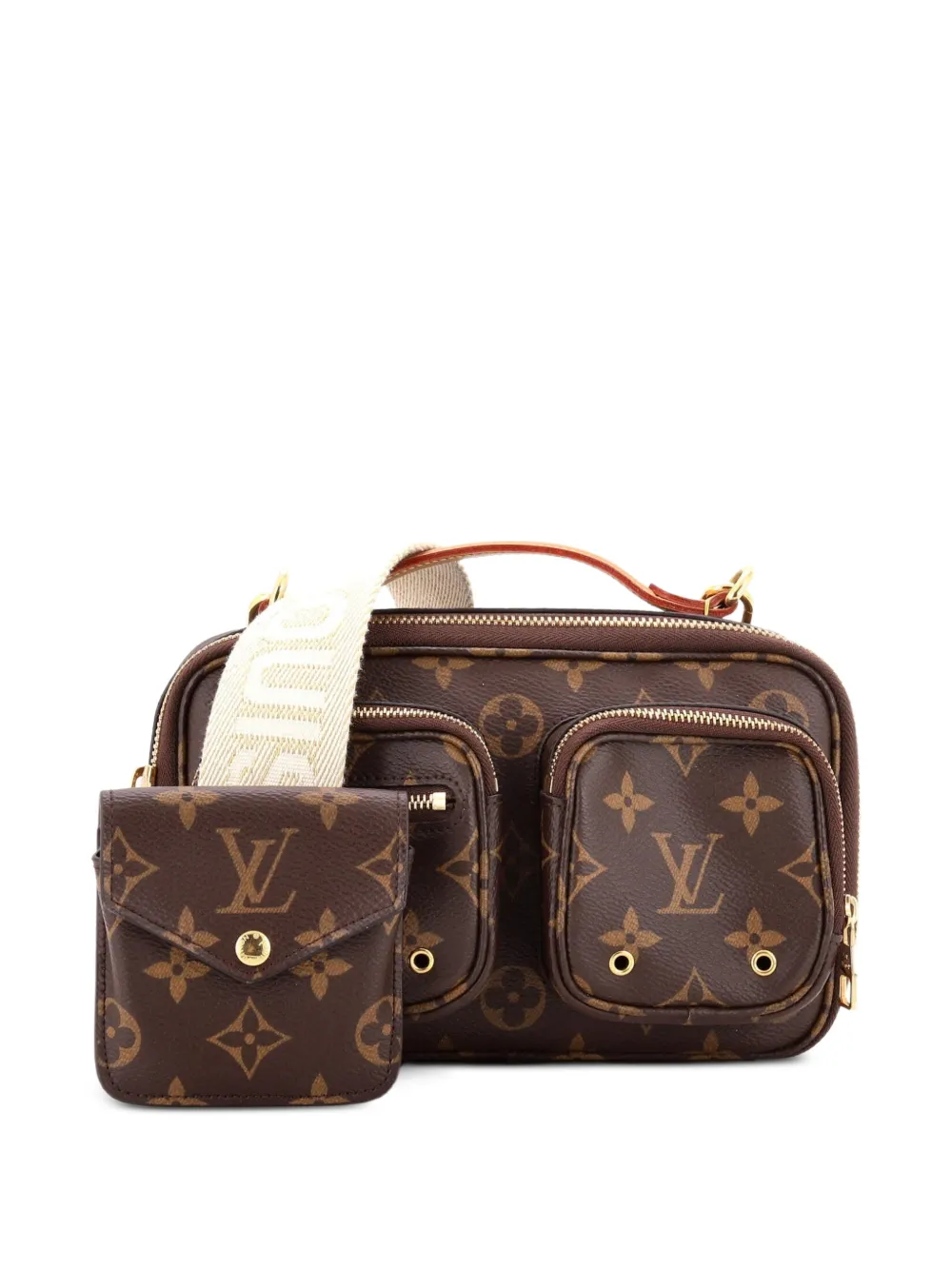 Louis Vuitton Pre-Owned Borsa a tracolla Utility in tela con monogramma - Marrone