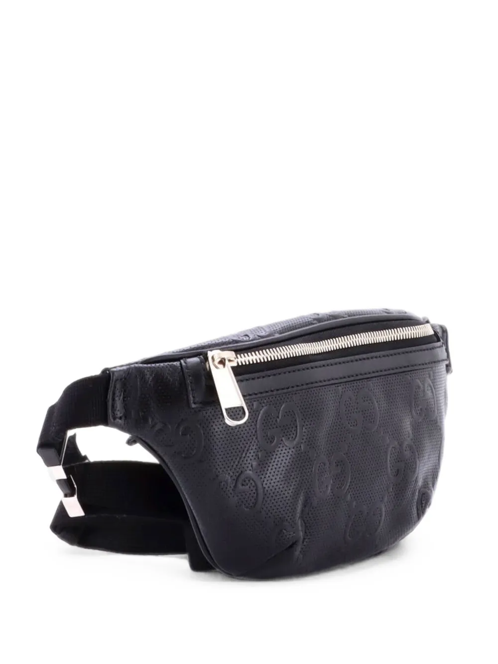 Gucci Pre-Owned Marsupio GG goffrato in pelle traforata - Nero