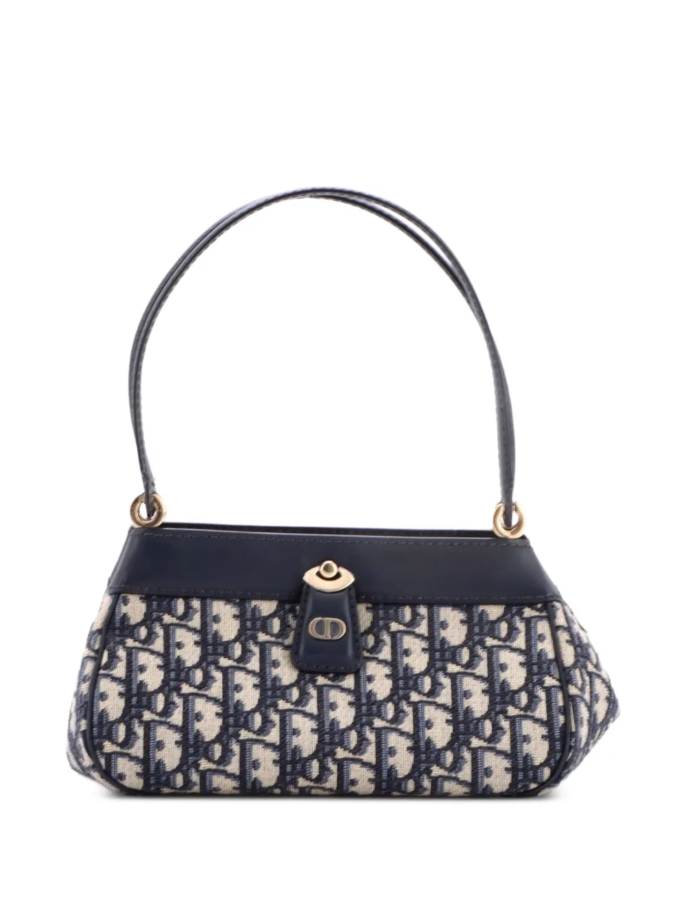 Christian Dior Pre-Owned Kleine Oblique Canvas-Schultertasche - Blau