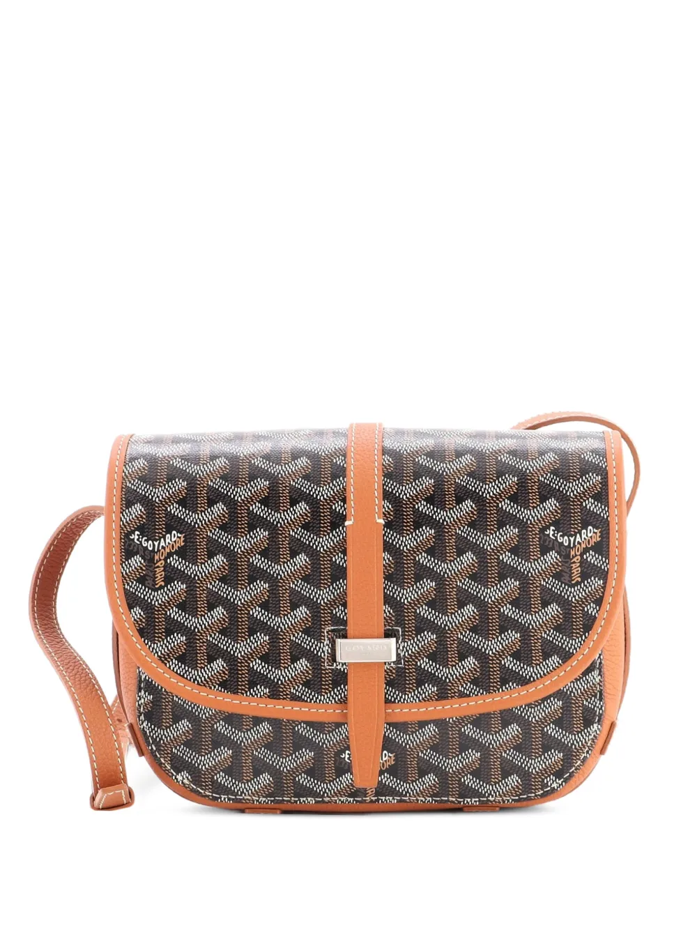 Goyard Pre-Owned Belvedere III Messenger Bag Coated Canvas with Leather PM crossbody bag - Marrone
