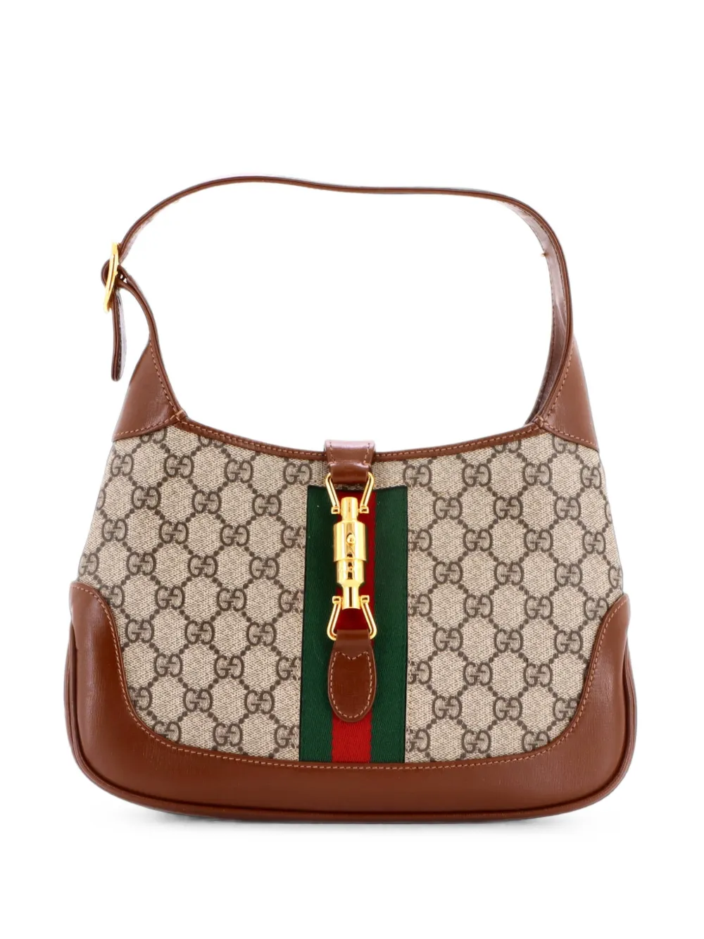 Gucci Pre-Owned Borsa passepartout Jackie 1961 piccola in tela cerata GG - Marrone