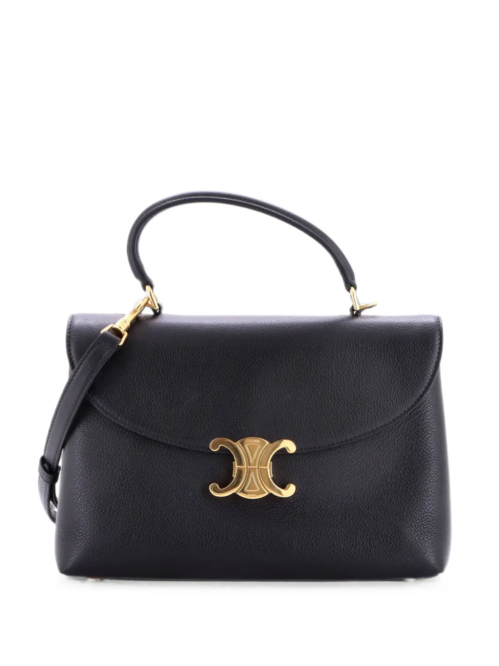 Celine Pre-Owned Borsa a tracolla Nino media in nabuk con manico - Nero