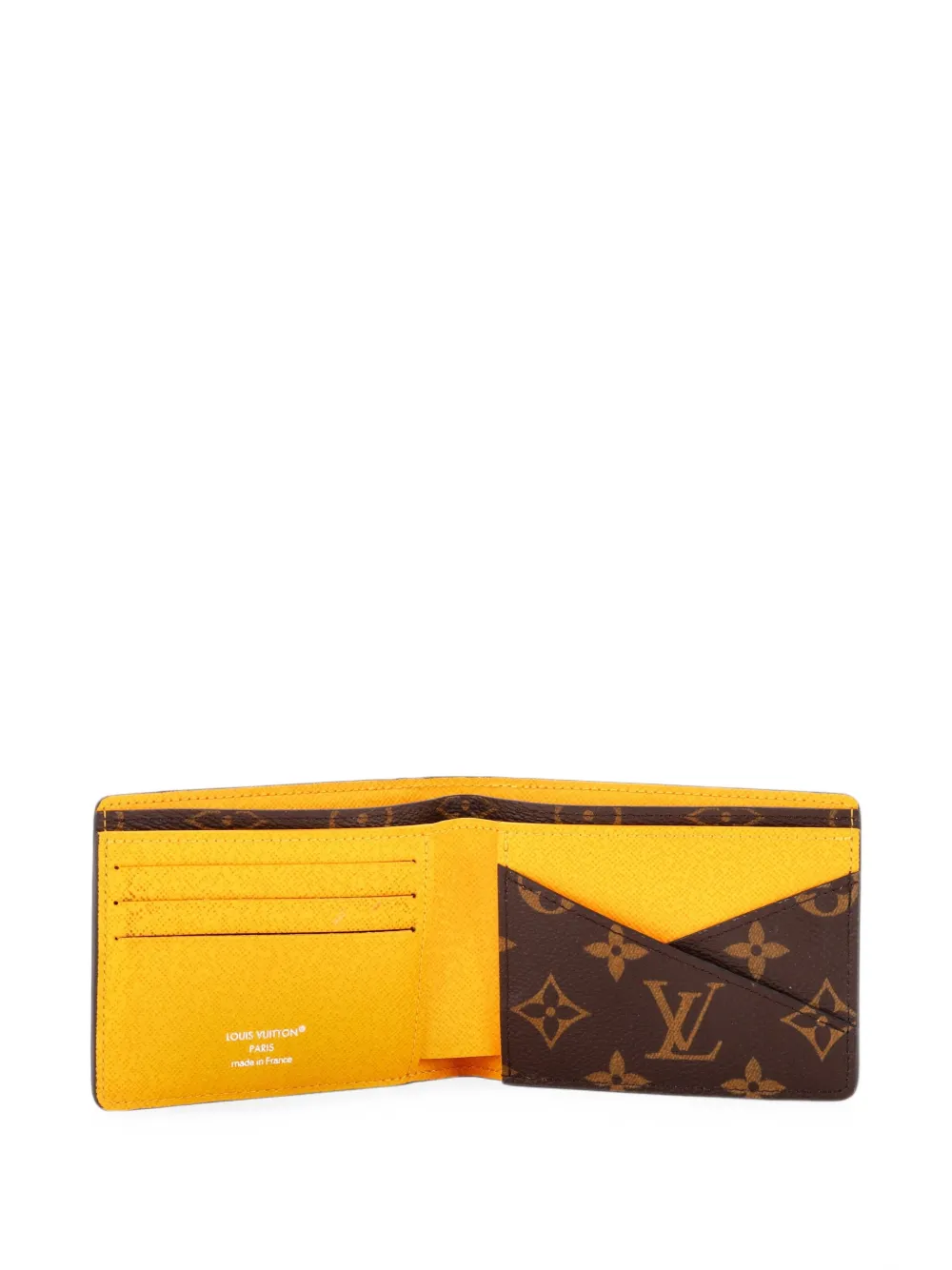 Pre-owned Louis Vuitton Multiple Wallet Macassar Monogram Canvas Small Wallets In Yellow