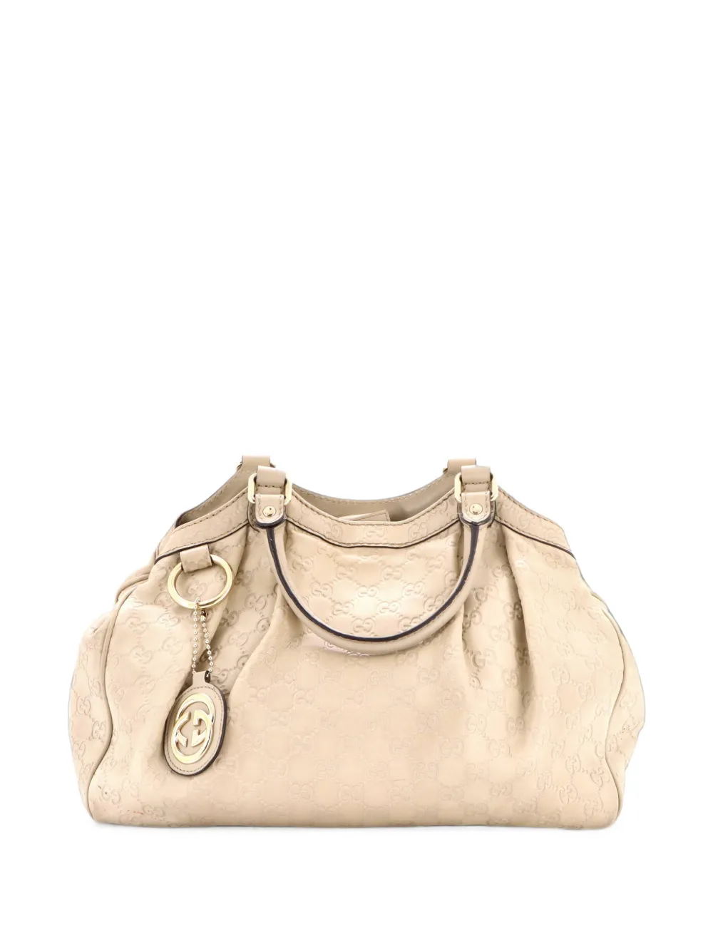 Gucci Pre-Owned Borsa tote Sukey media in pelle Guccissima - Toni neutri
