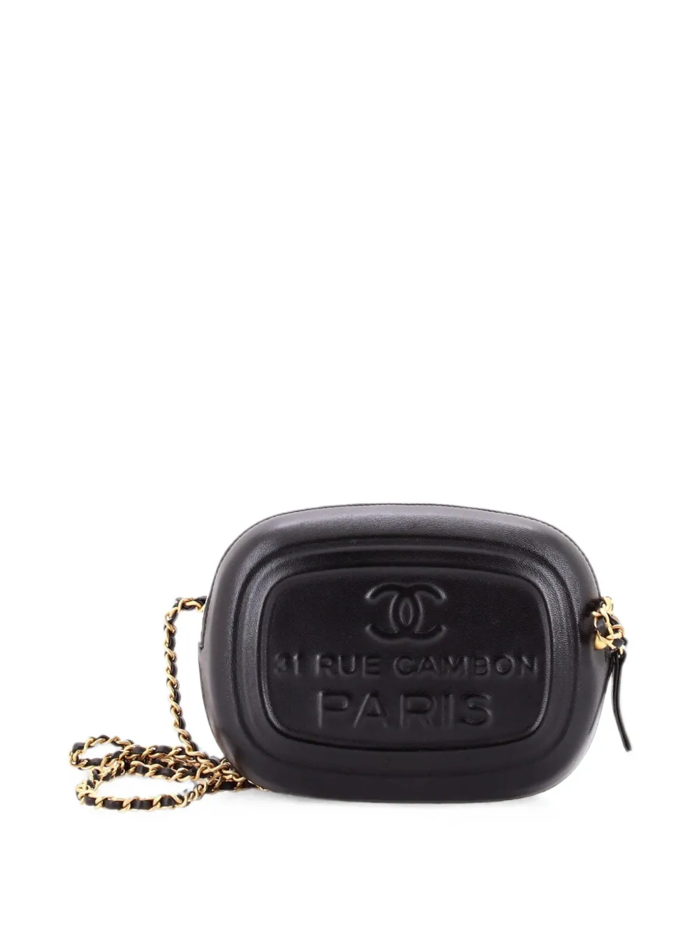 CHANEL Pre-Owned Borsa a spalla 31 Rue Cambon Bar Soap mini in pelle di agnello - Nero