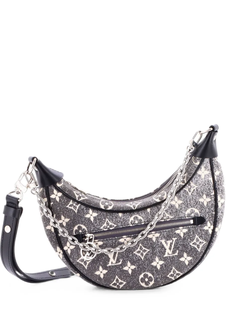 Louis Vuitton Pre-Owned Loop Handbag Monogram Jacquard Denim hobo bag - Grey