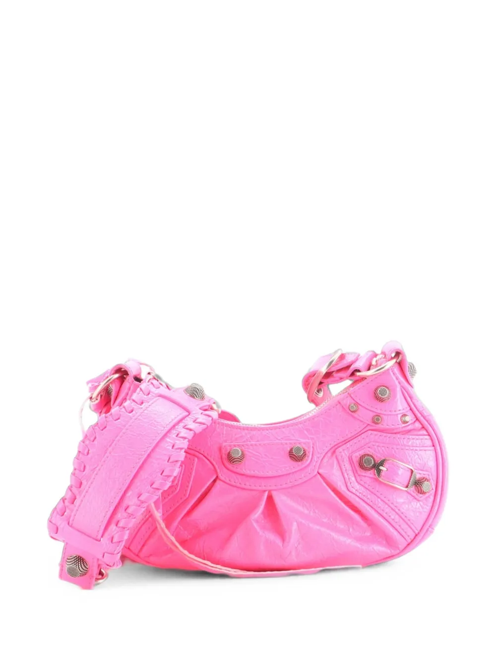 Balenciaga Pre-Owned Borsa a spalla Le Cagole XS in pelle con borchie - Rosa