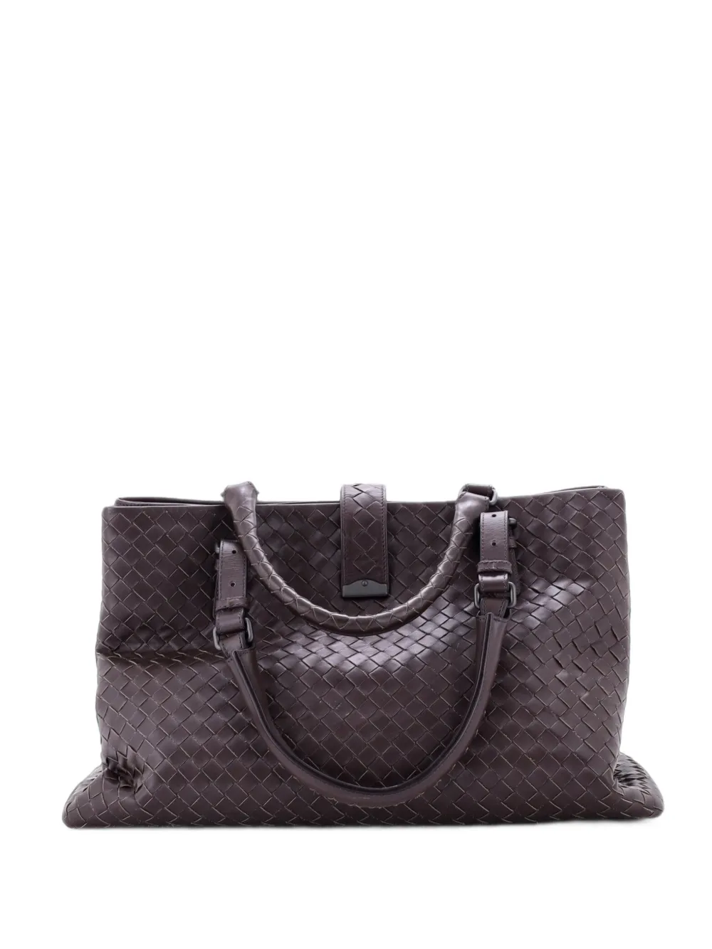 Bottega Veneta Pre-Owned Borsa tote Roma media in nappa con design Intrecciato - Viola