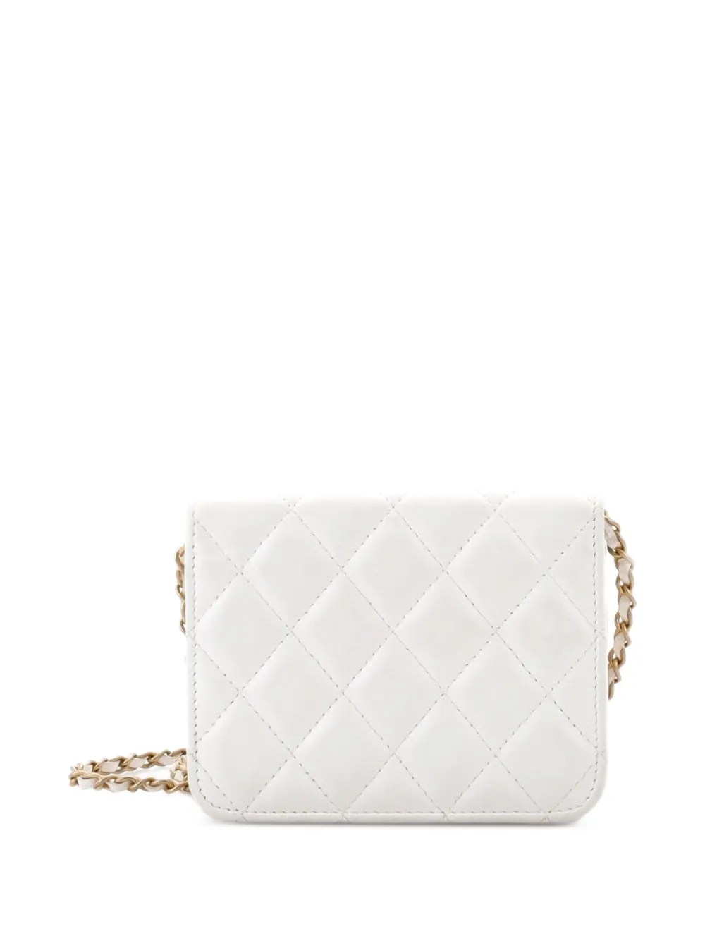 Quilted Mini Crossbody Flap Clutch Bag - Pearl Crush, image 3 of 7