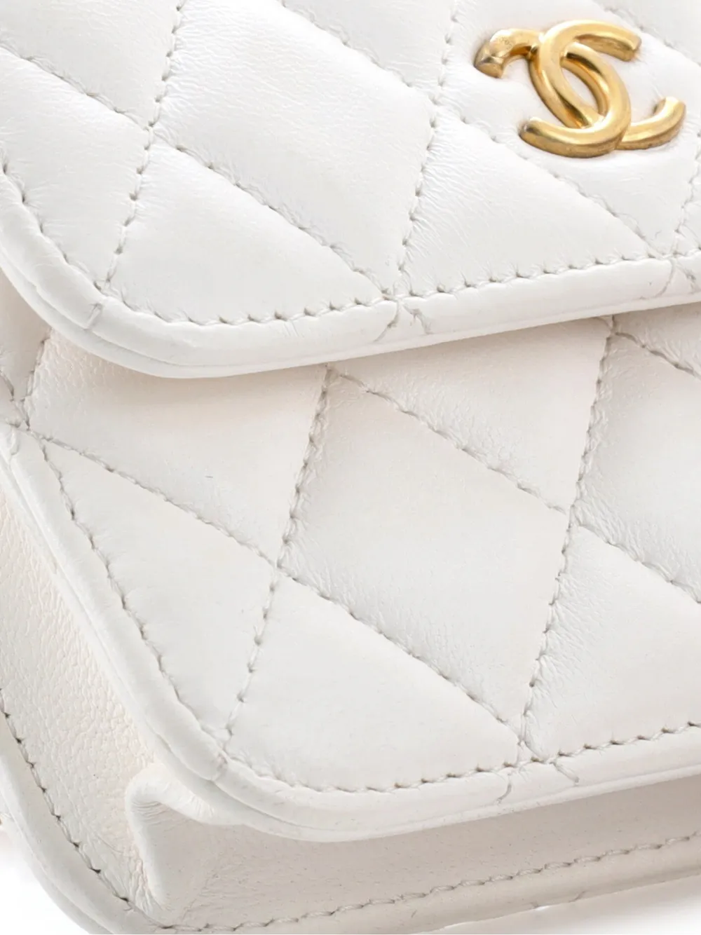 Quilted Mini Crossbody Flap Clutch Bag - Pearl Crush, image 7 of 7