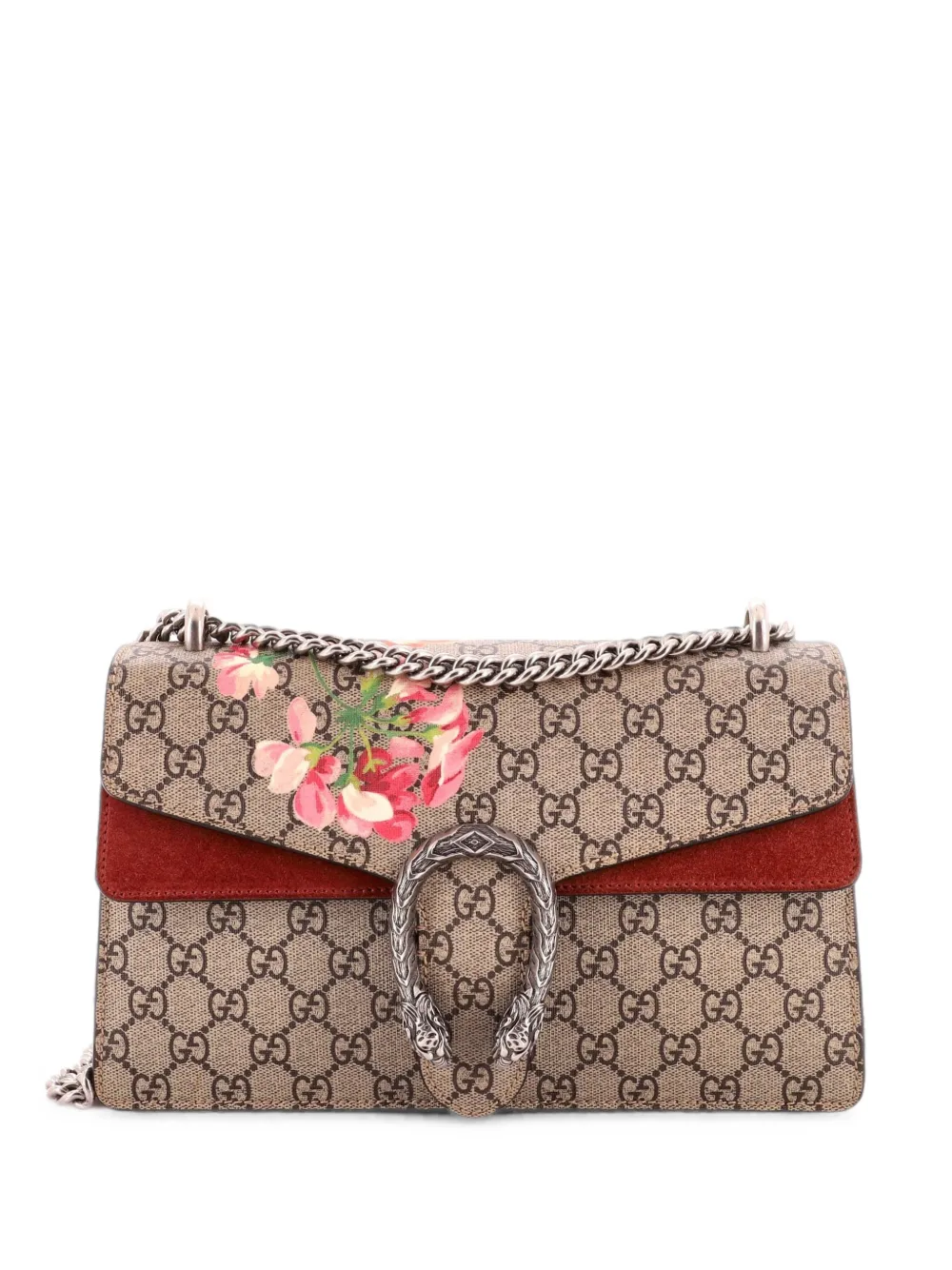 Gucci Pre-Owned Borsa a spalla Dionysus piccola in tela cerata GG con stampa a fiori - Marrone