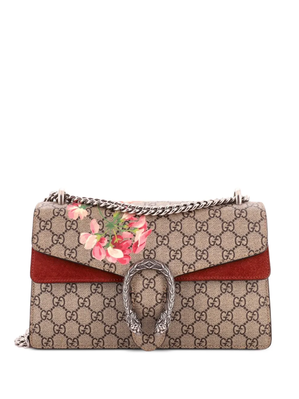Gucci Pre-Owned Borsa a spalla Dionysus piccola in tela cerata GG con stampa a fiori - Marrone