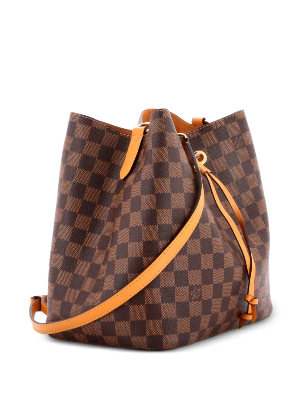 Louis Vuitton Pre-Owned sac seau NeoNoe Handbag Damier with Leather MM - Marron