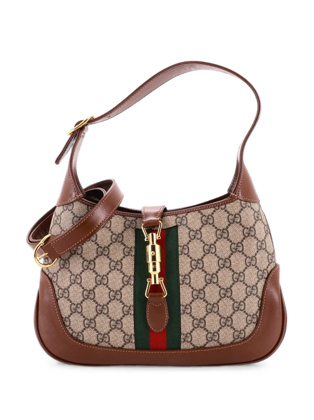 Gucci Pre-Owned Borsa passepartout Jackie 1961 piccola in tela cerata GG - Marrone