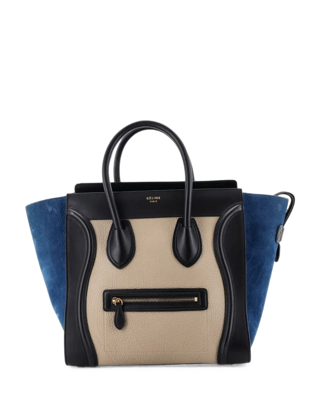 Celine Pre-Owned Tricolor Luggage Bag Leather Mini tote bag - Nero