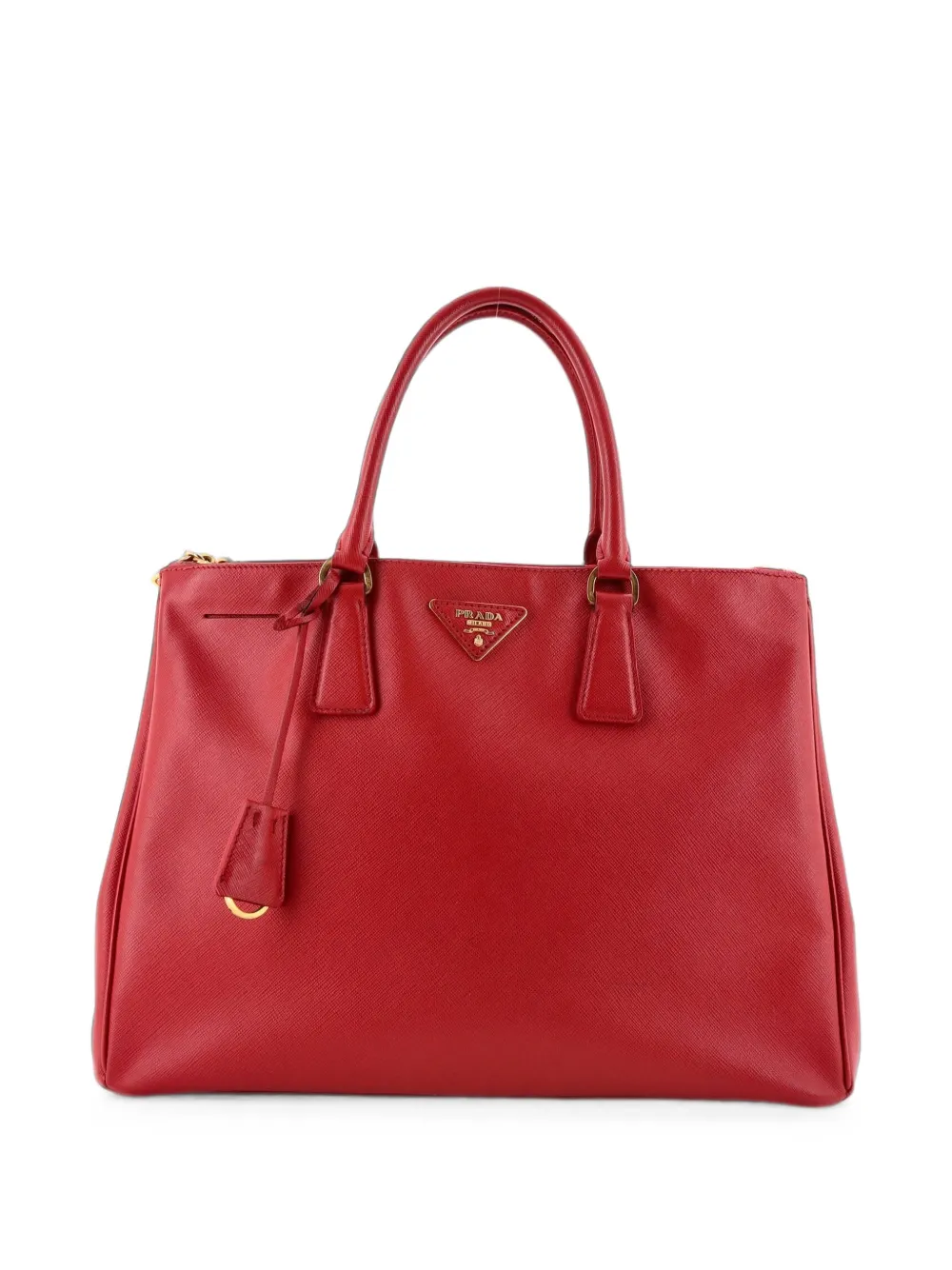 Prada Pre-Owned Double Zip Lux Saffiano Leather XL tote bag - Rosso