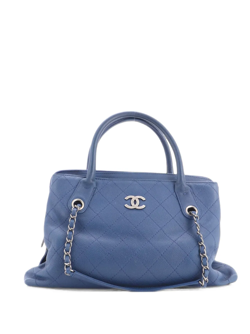 CHANEL Pre-Owned Urban Shopping Tote Quilted Caviar Small satchel - Blu