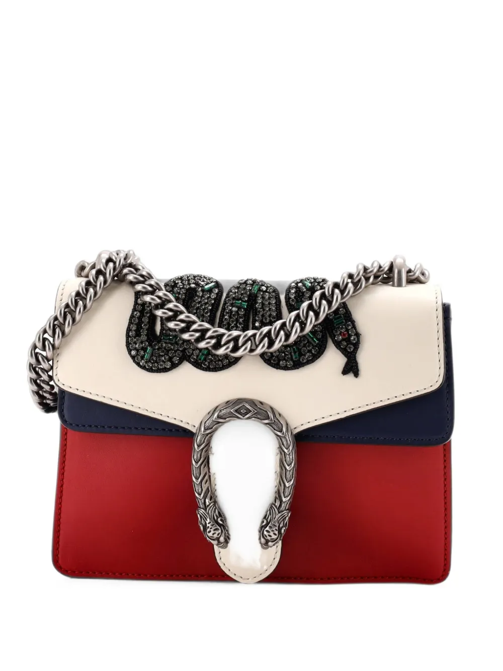 Gucci Pre-Owned Borsa a spalla Dionysus mini in pelle con decorazioni - Multicolore