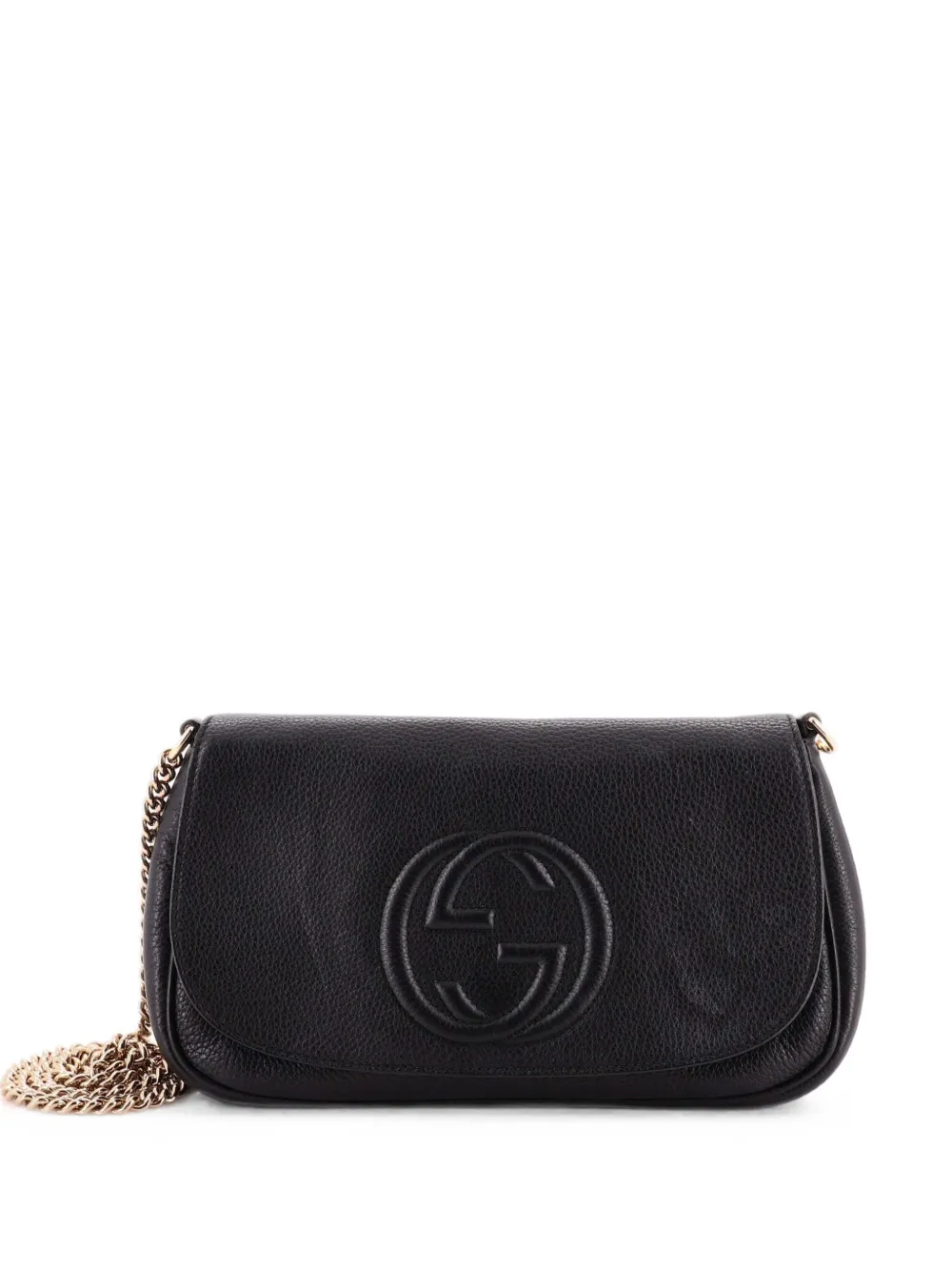 Gucci Pre-Owned Borsa a tracolla Soho media in pelle con catena - Nero