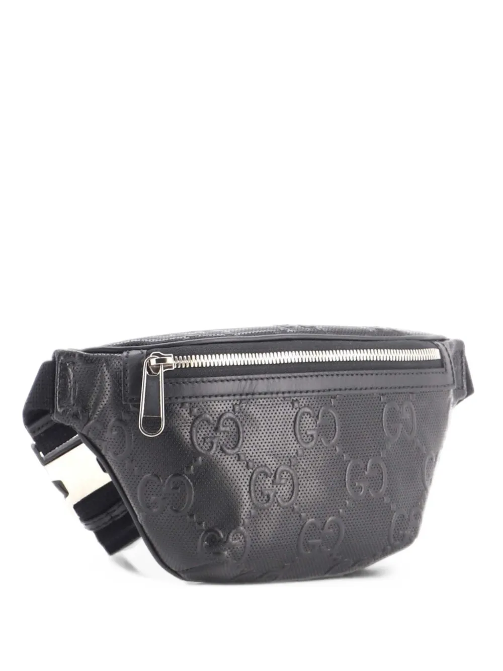 Gucci Pre-Owned Marsupio GG goffrato in pelle traforata - Nero