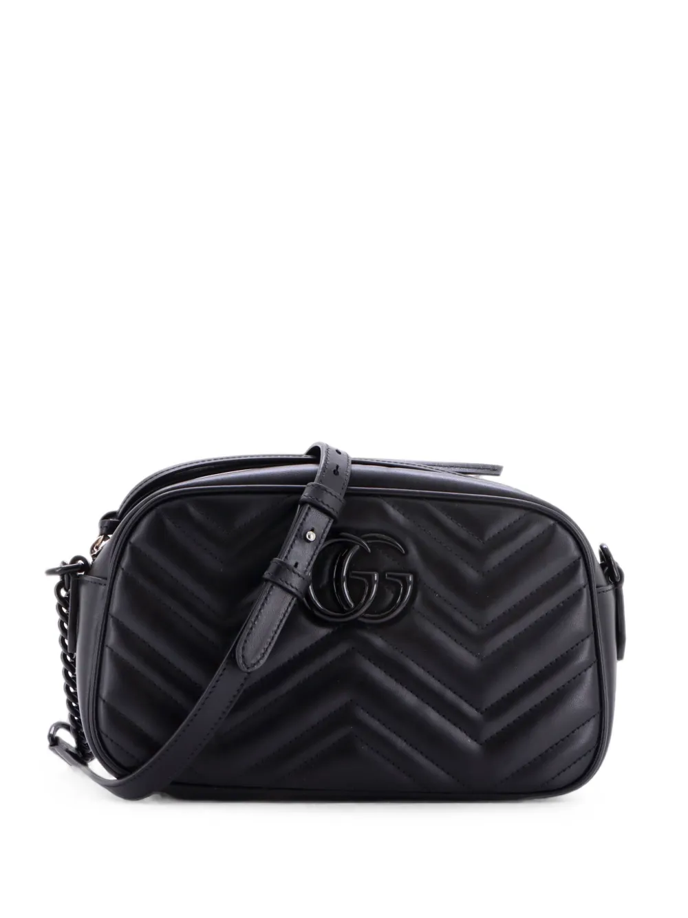 Gucci Pre-Owned Borsa a tracolla GG Marmont piccola in pelle matelassé - Nero