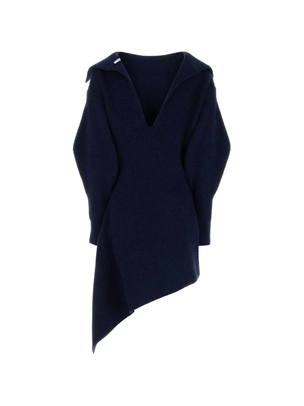 Givenchy Slashed asymmetric knitted mini dress - Blu
