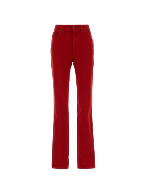Chloé logo-patch slim-leg jeans