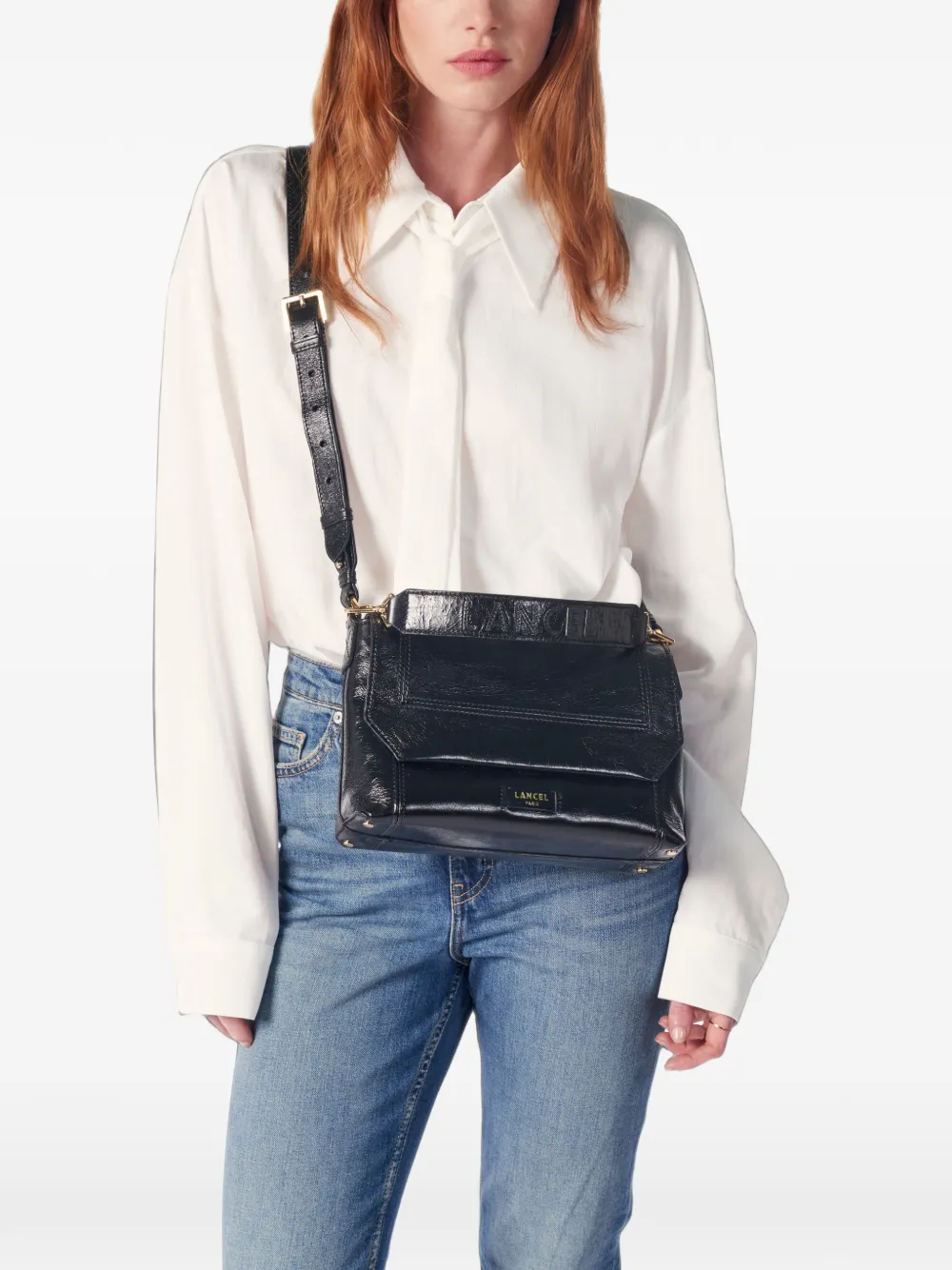 Lancel Medium Ninon schoudertas Zwart