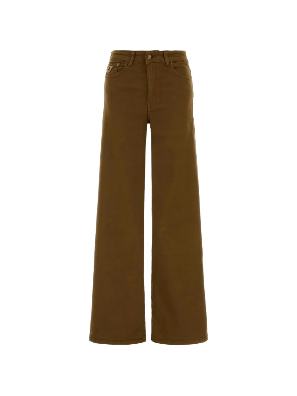 LOIS JEANS Palazzo stretch-cotton mid-rise pants - Marrone