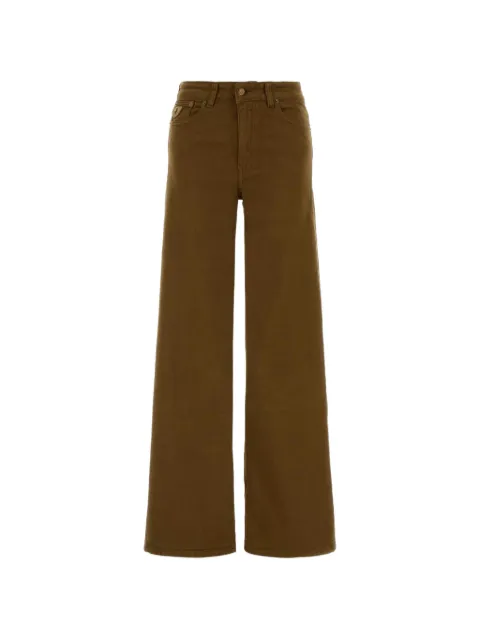 LOIS JEANS Palazzo stretch-cotton mid-rise pants