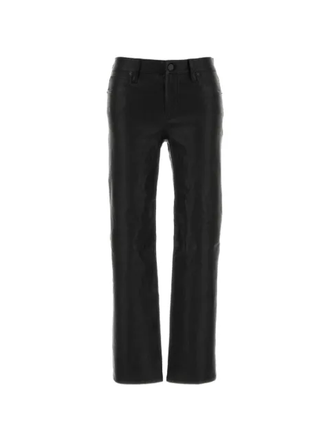 FRAME The Cigarette leather low-rise trousers
