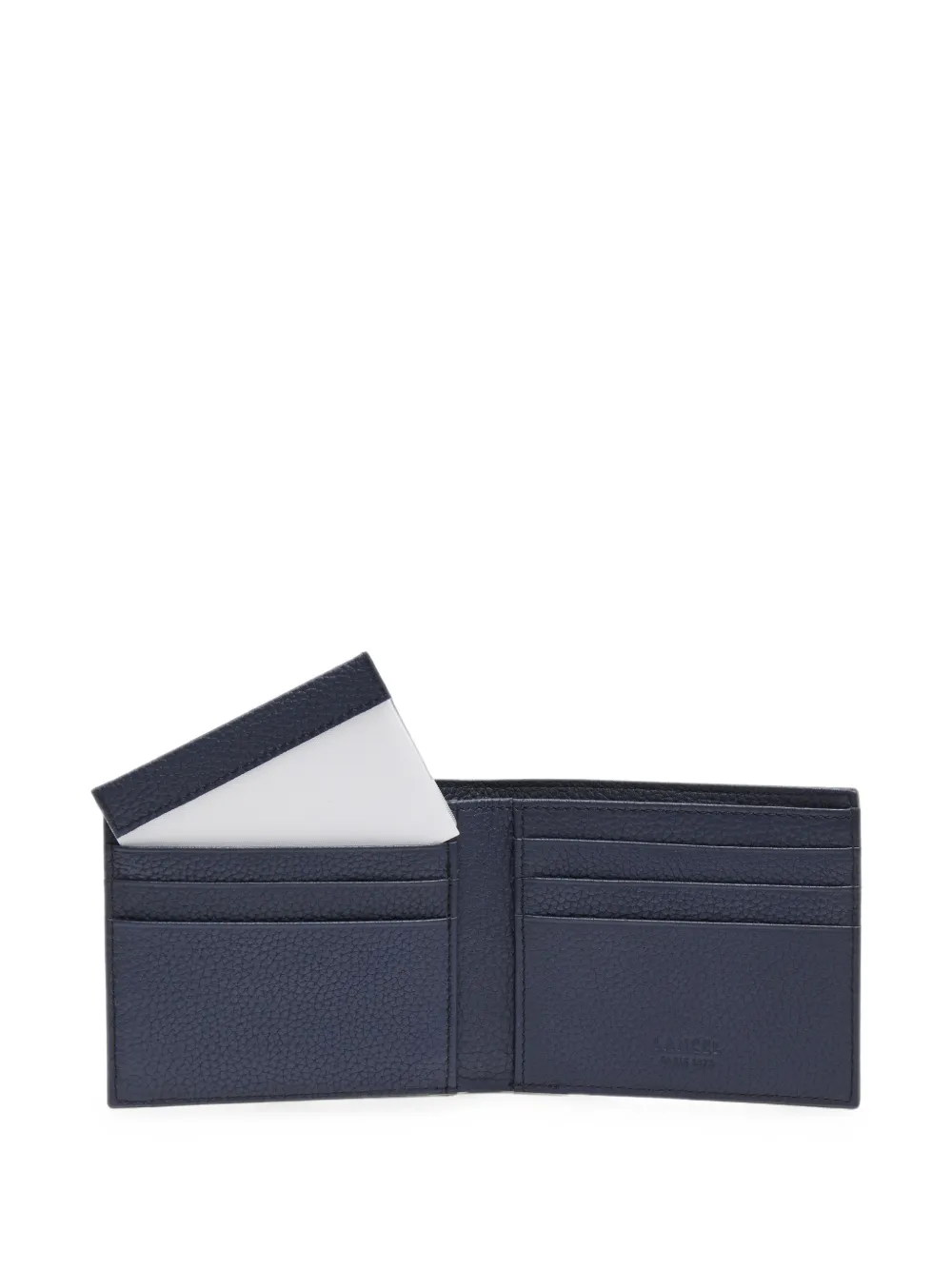 Lancel Leon portemonnee van bewerkt leer Blauw