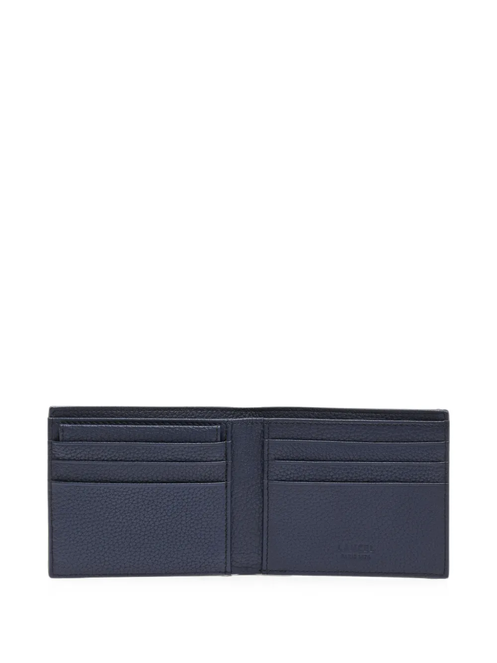 Lancel Leon portemonnee van bewerkt leer Blauw
