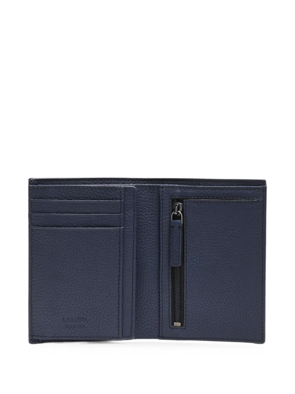 Lancel Leon portemonnee van bewerkt leer Blauw