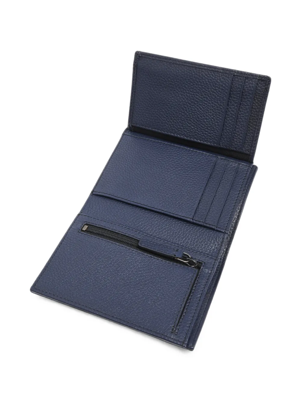 Lancel Leon portemonnee van bewerkt leer Blauw