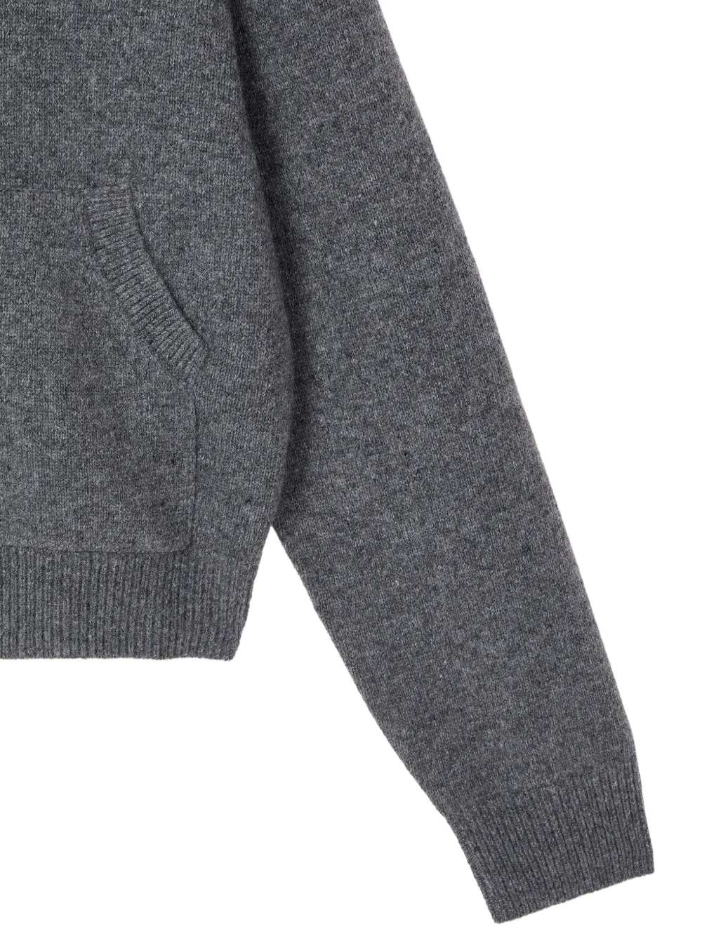 TOMBOY Hoodie met logo-intarsia en rits Grijs