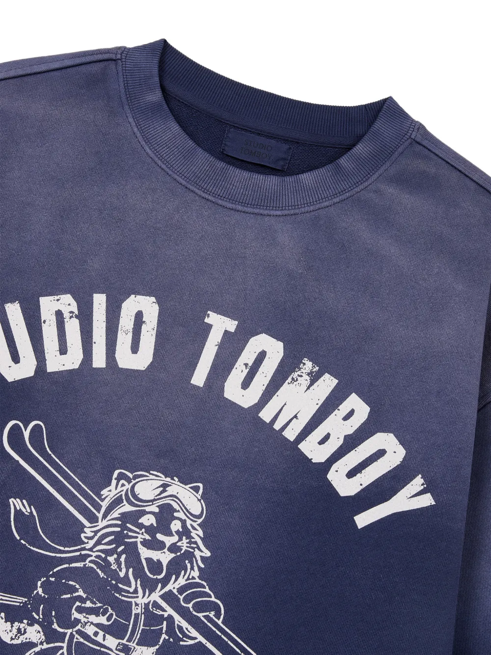 TOMBOY Katoenen T-shirt met grafische print Blauw