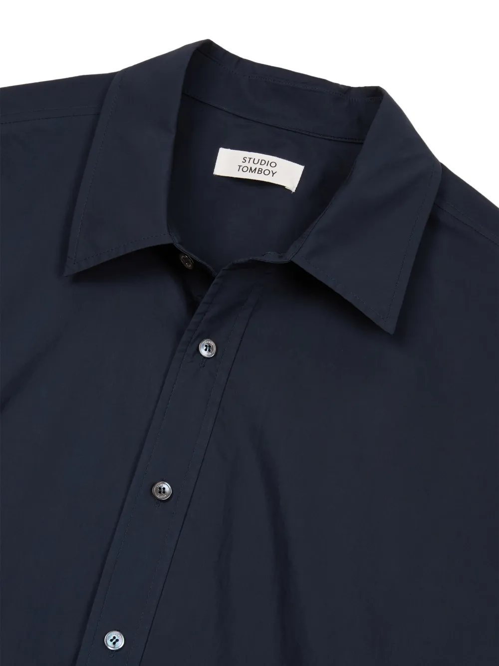 TOMBOY Overhemd met diagonale knoopsluiting Blauw