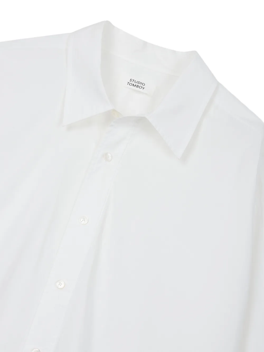 TOMBOY Blouse met diagonale knoop Wit